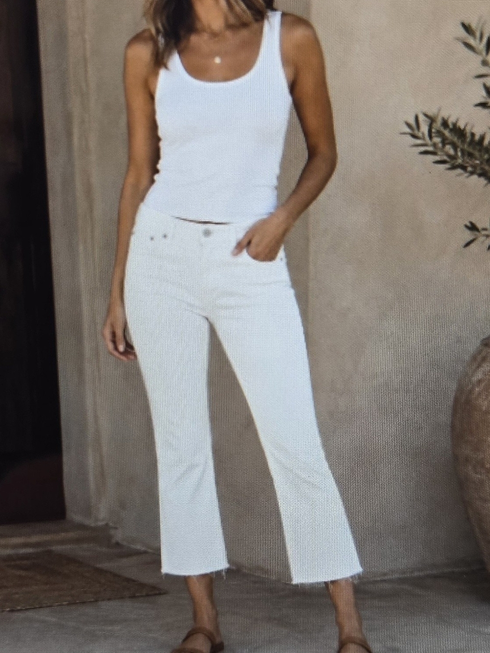 J CREW New Women's White Cropped Flare Jeans 26P